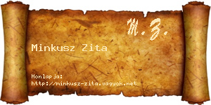 Minkusz Zita névjegykártya
